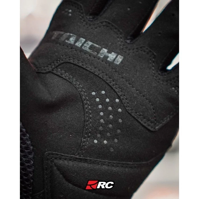 RS Taichi RST 463 Rubber Knuckle Mesh Black Red Gloves - Image 3