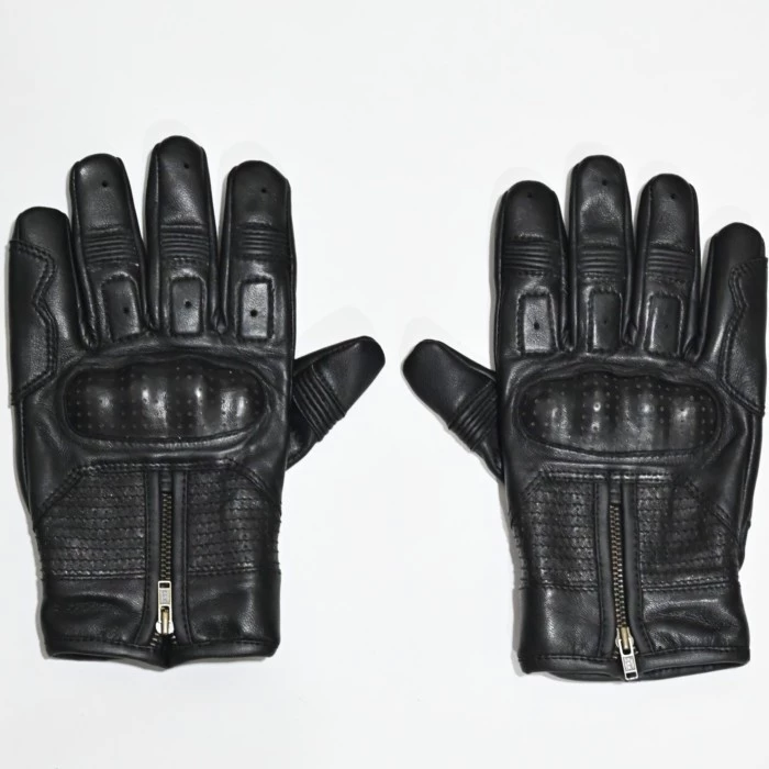 Bellissimo Racing Leather Black Gloves - Image 2