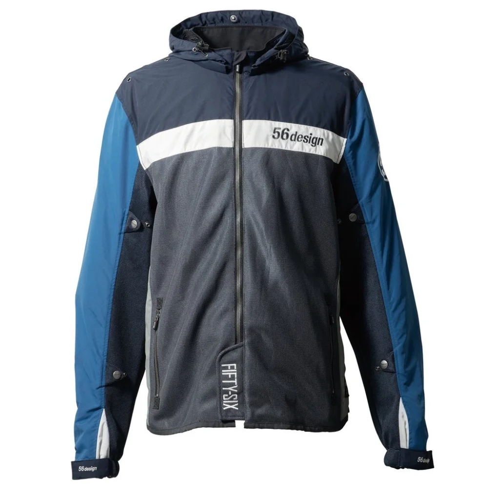 56design Half Mesh Parka Evo Blue Jacket