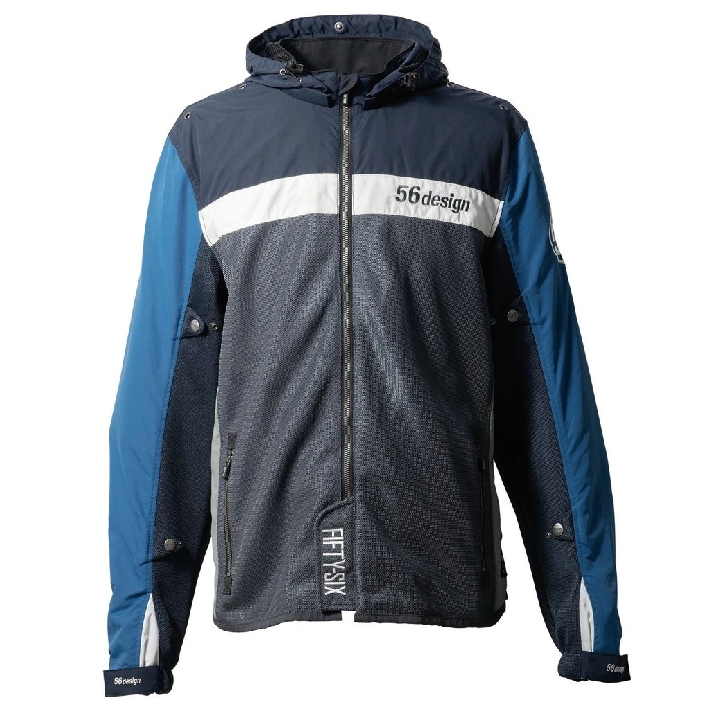 56design Half Mesh Parka Evo Blue Jacket