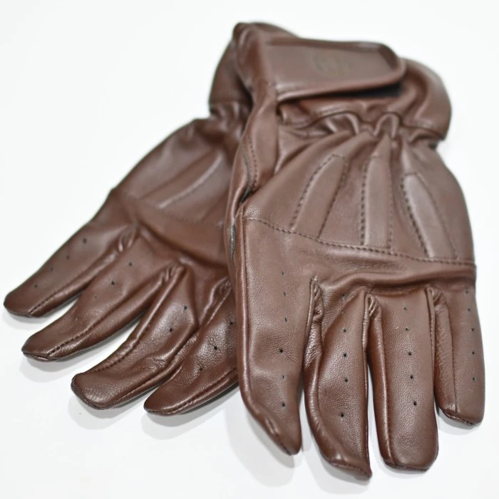 Bellissimo Classic Long Leather Brown Gloves