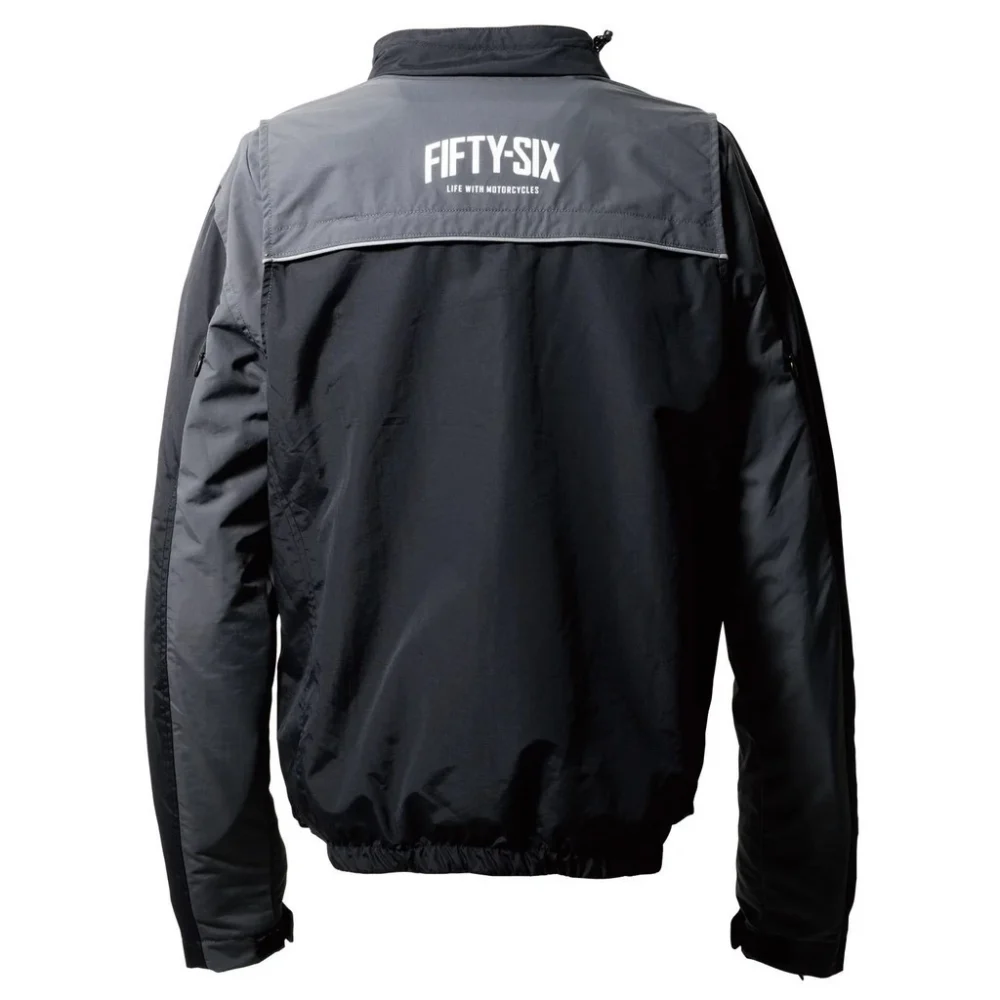 56design Arc Zip Black Dark Grey Jacket - Image 2