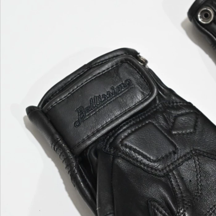 Bellissimo Racing Leather Black Gloves - Image 4