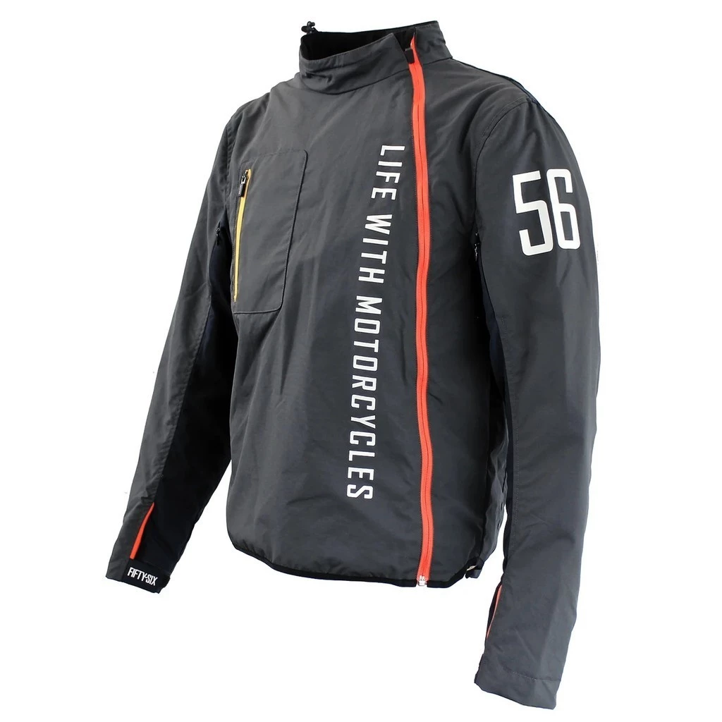 56design Arc Zip Dark Grey Navy Jacket - Image 2