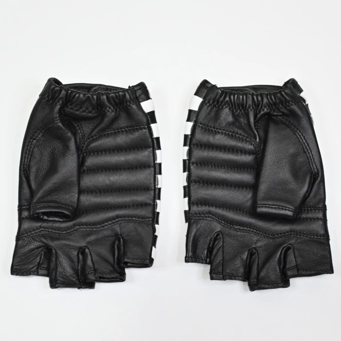 Bellissimo Checkered Full Short Leather Gloves - Image 3
