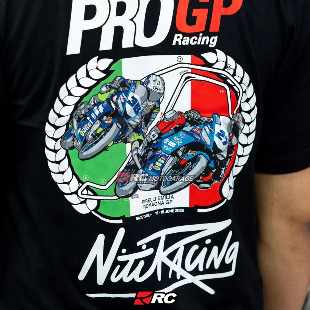 NitiRacing ProGP x NitiRacing Misano Edition Black T-Shirt - Image 5
