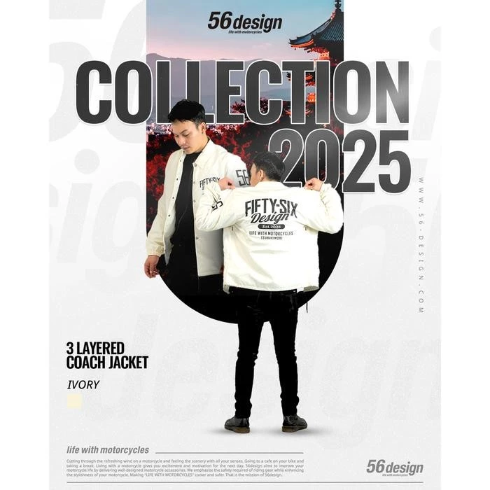 56design 3 Layered Coach Ivory Jacket