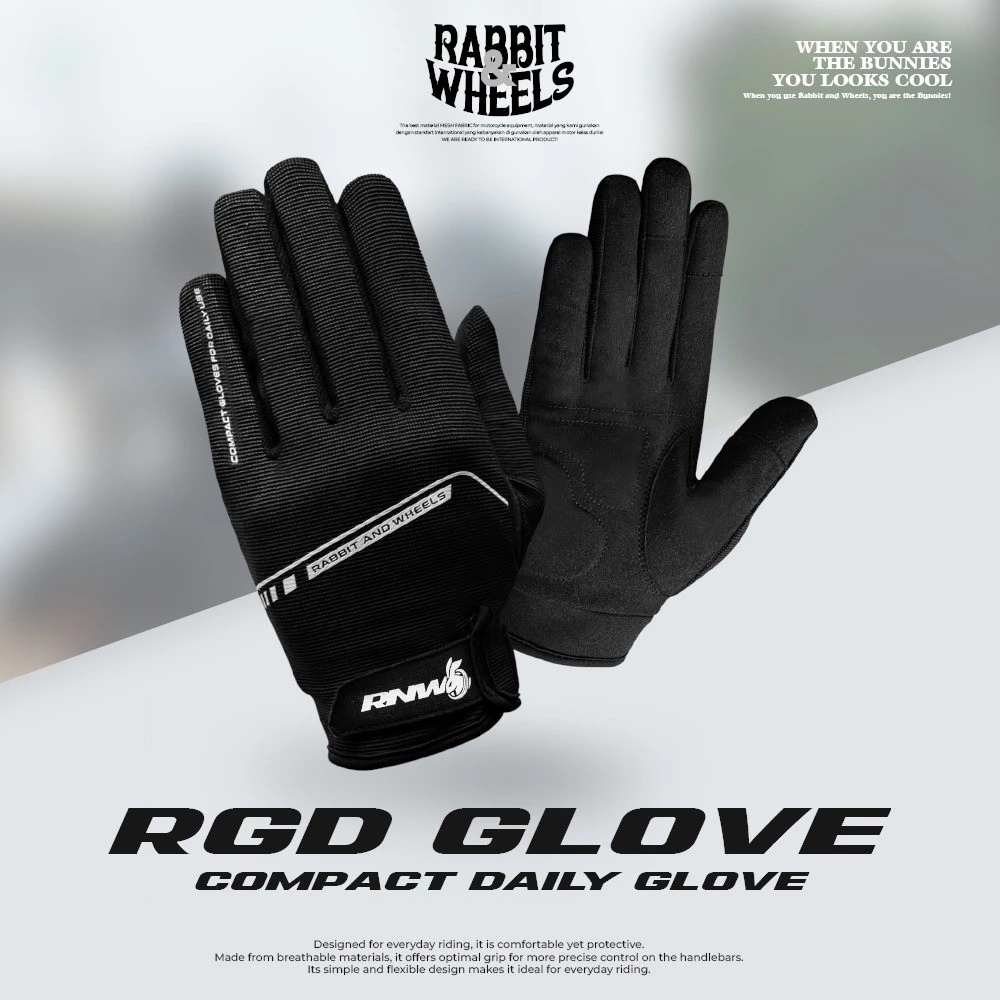 Rabbit and Wheels RGD Black Gloves