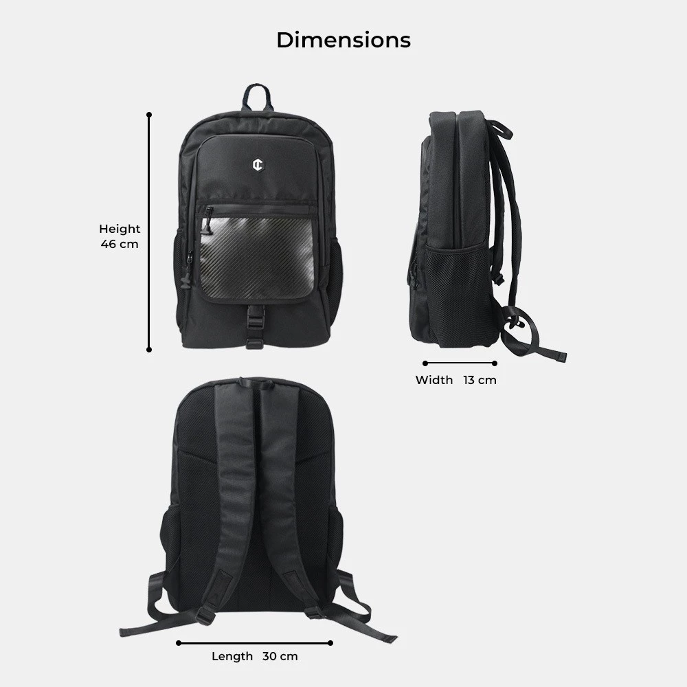 Alternative view of Carbon is Lyfe Active Vortex Glossy Backpack