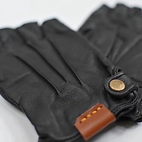Bellissimo Short Leather Black Brown Gloves - Image 3