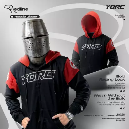 YORC B05-26 Redline Black Hoodie