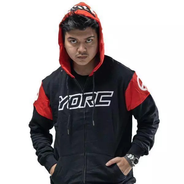 YORC B05-26 Redline Black Hoodie - Image 4