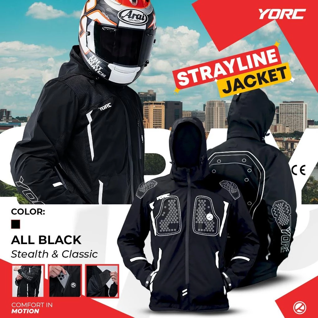 YORC B13-25 Strayline Black Jacket