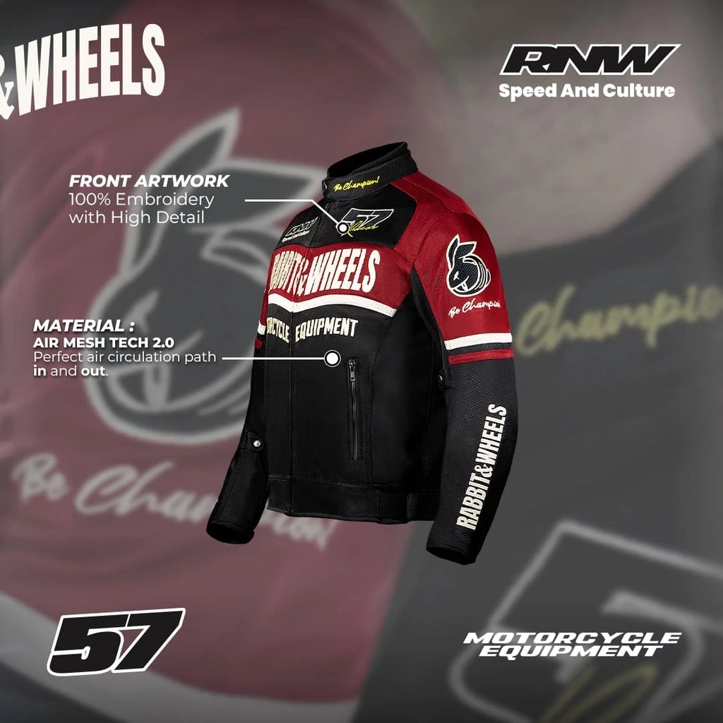 Rabbit and Wheels Combo Legacy Red Jacket - Image 4