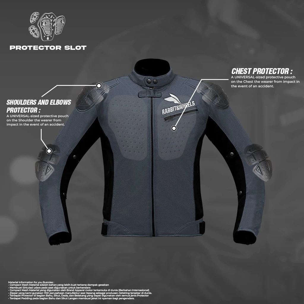 Rabbit and Wheels New Reguler Basic Sarthe Grey Jacket - Image 2