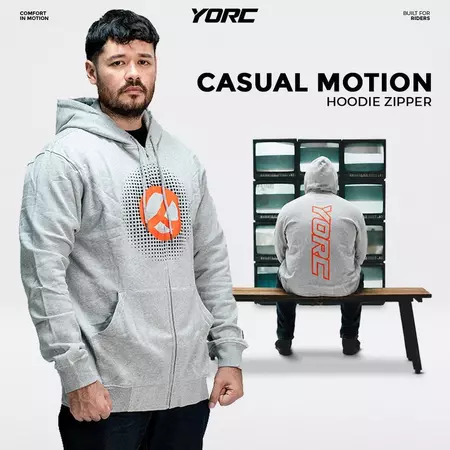 YORC B06-26 Casual Motion Grey Misty Hoodie