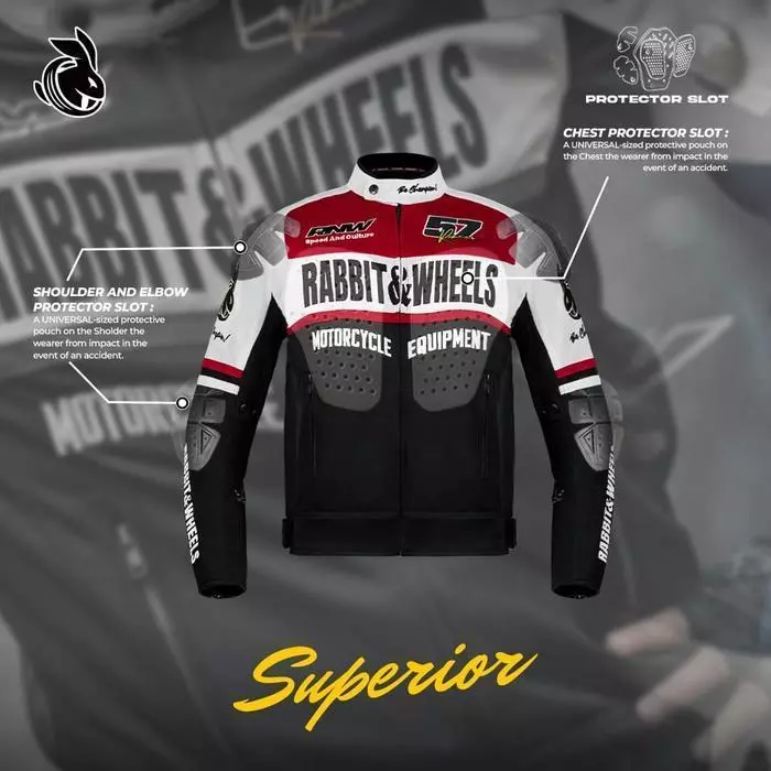 Rabbit and Wheels Devise Red Jacket - Image 2