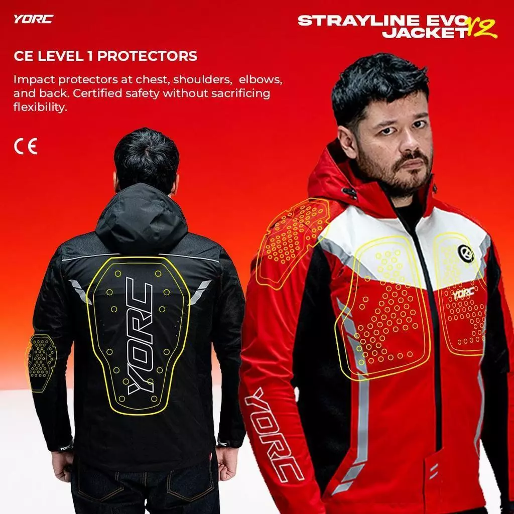 YORC B11-26 Strayline Evo Red Jacket - Image 2