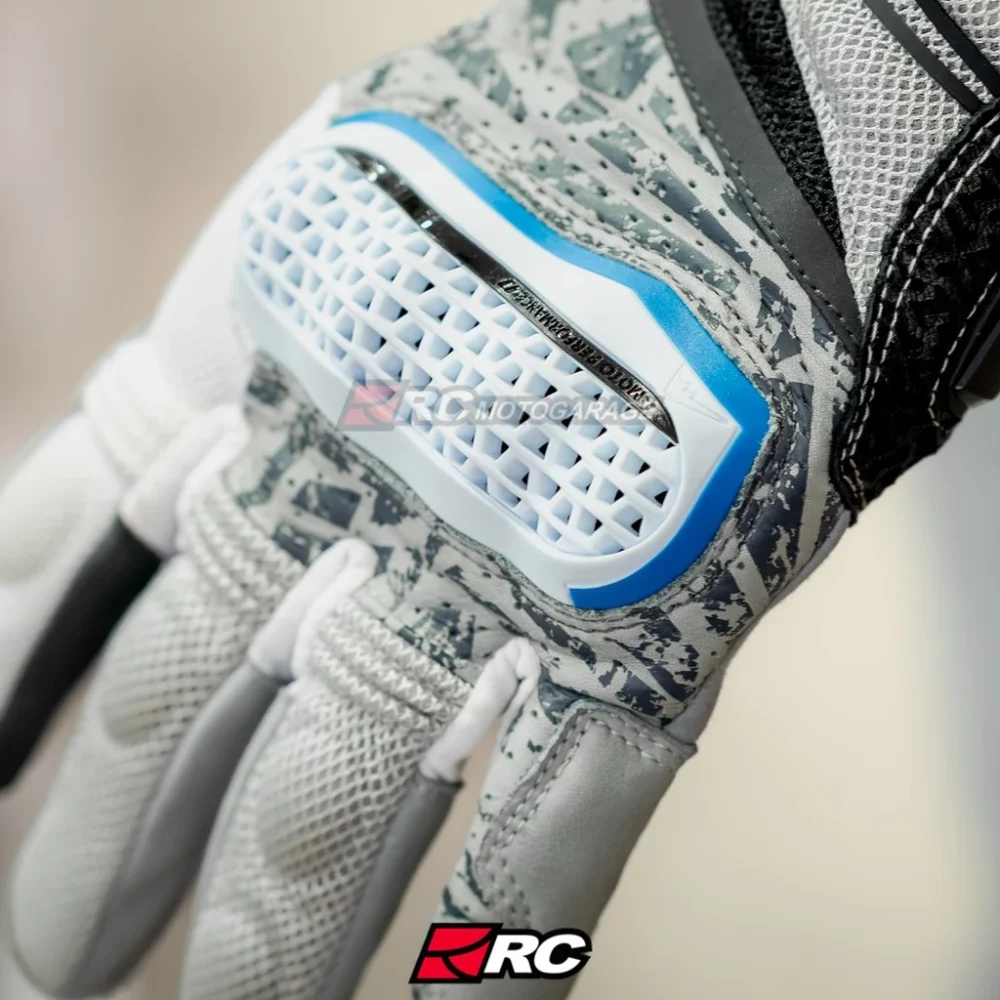 Kushitani A 5377 Inventive Mesh Light Grey Gloves - Image 6
