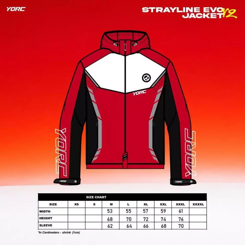 YORC B11-26 Strayline Evo Red Jacket - Image 7