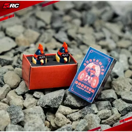 Buryamcer Valve Caps Rooster Blue Motor Accessories