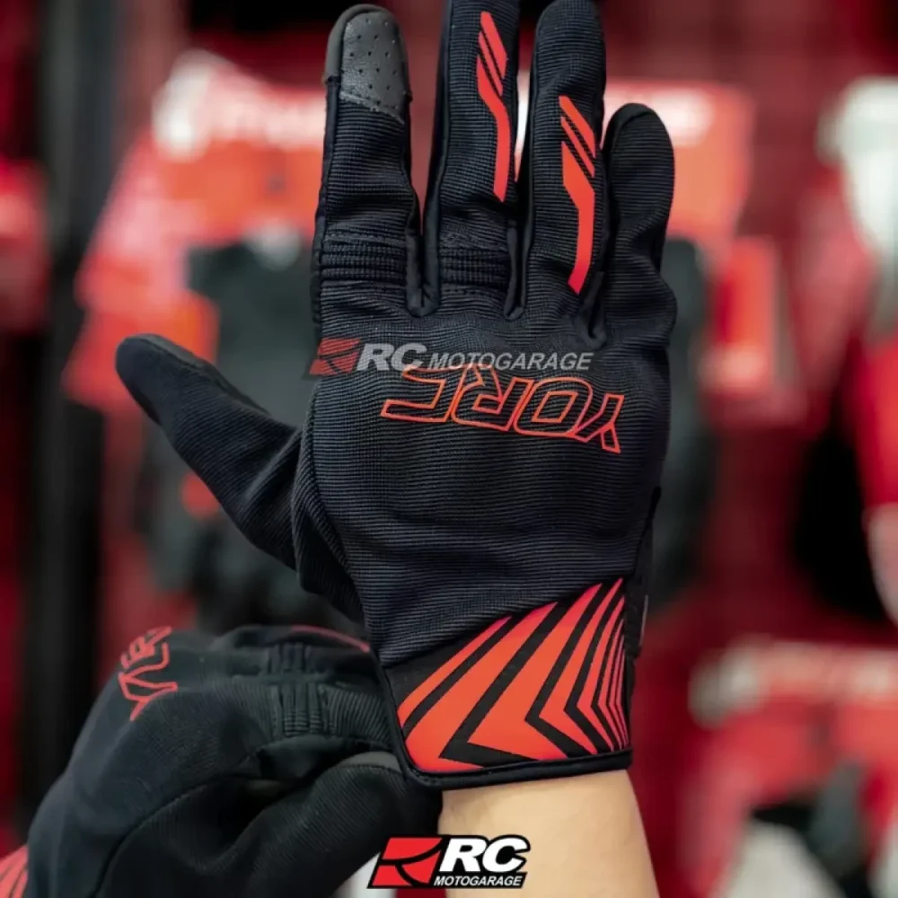 YORC B08-26 Fury Black Red Gloves