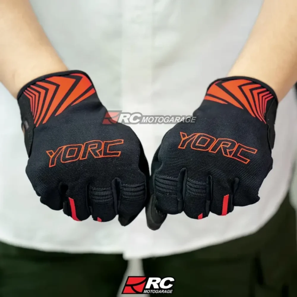 YORC B08-26 Fury Black Red Gloves - Image 3