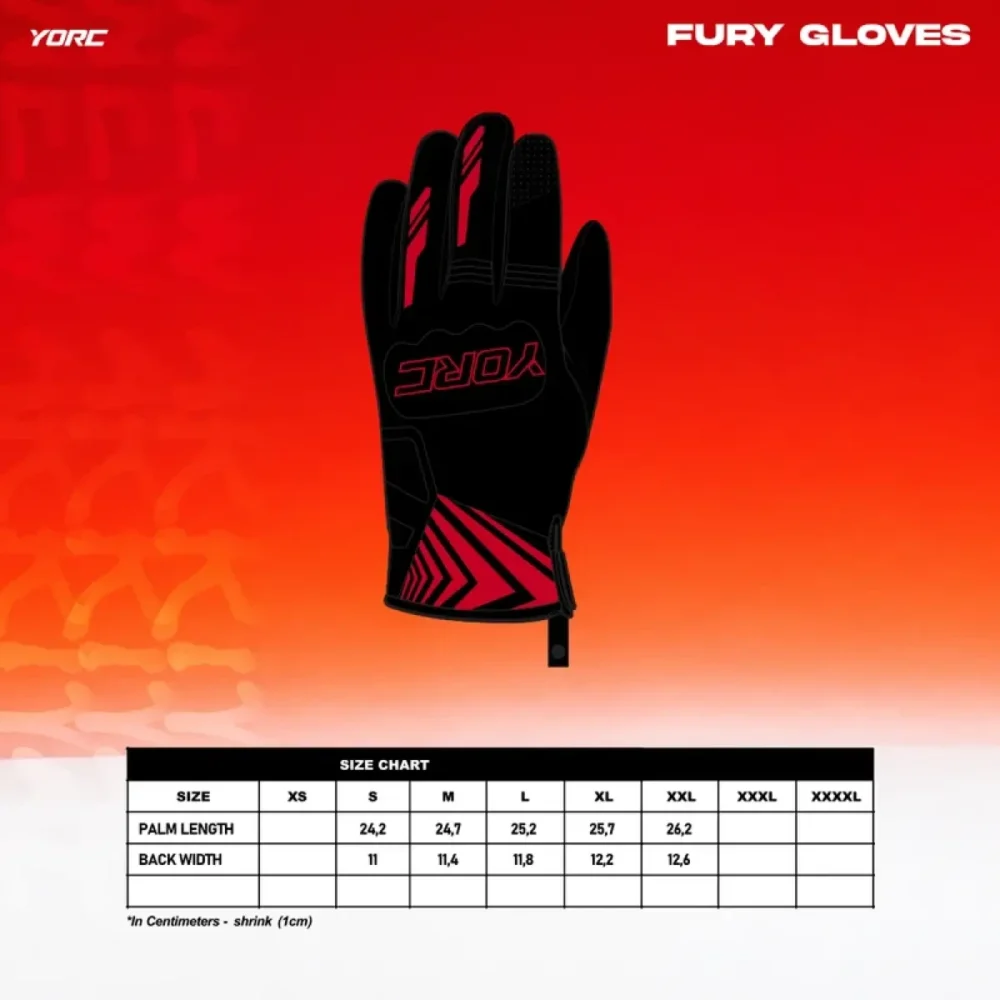 YORC B08-26 Fury White Gloves - Image 6