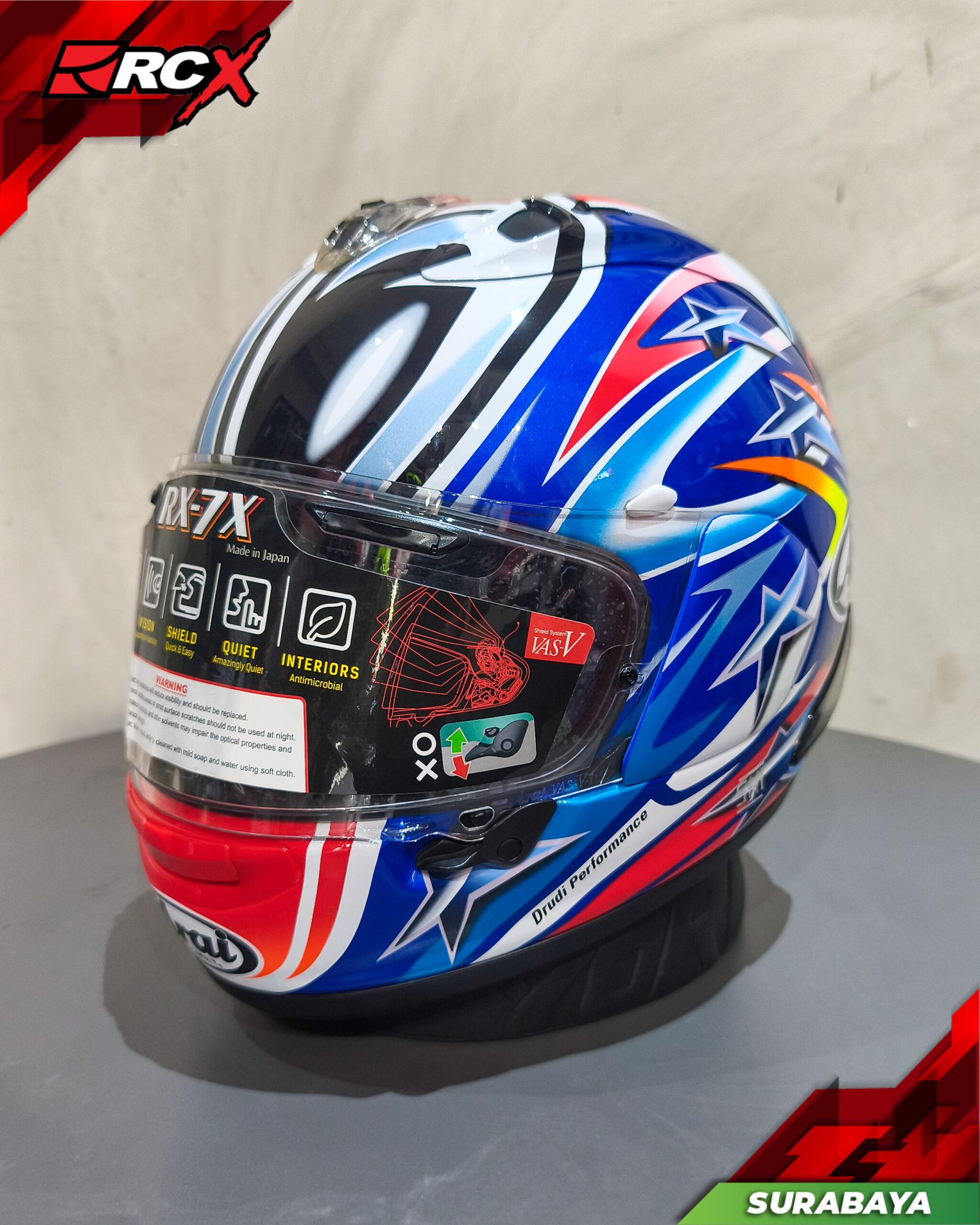 RCX Helm Preloved Arai RX7X Nakano Red 03 size XL