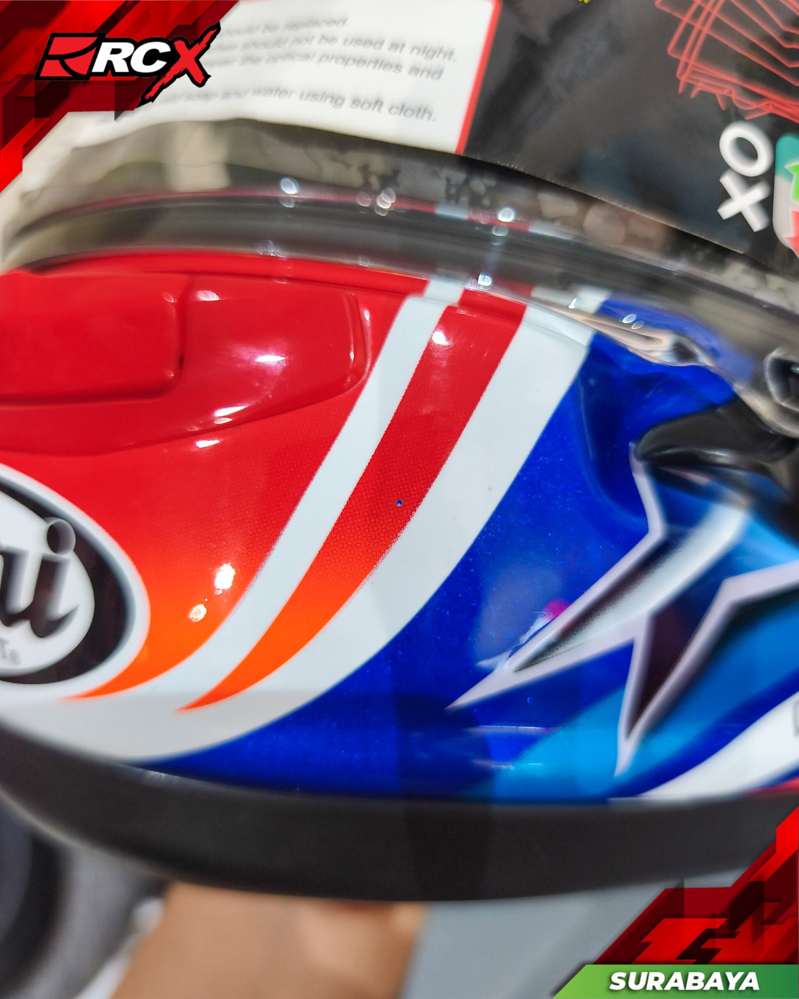RCX Helm Preloved Arai RX7X Nakano Red 03 size XL - Image 8