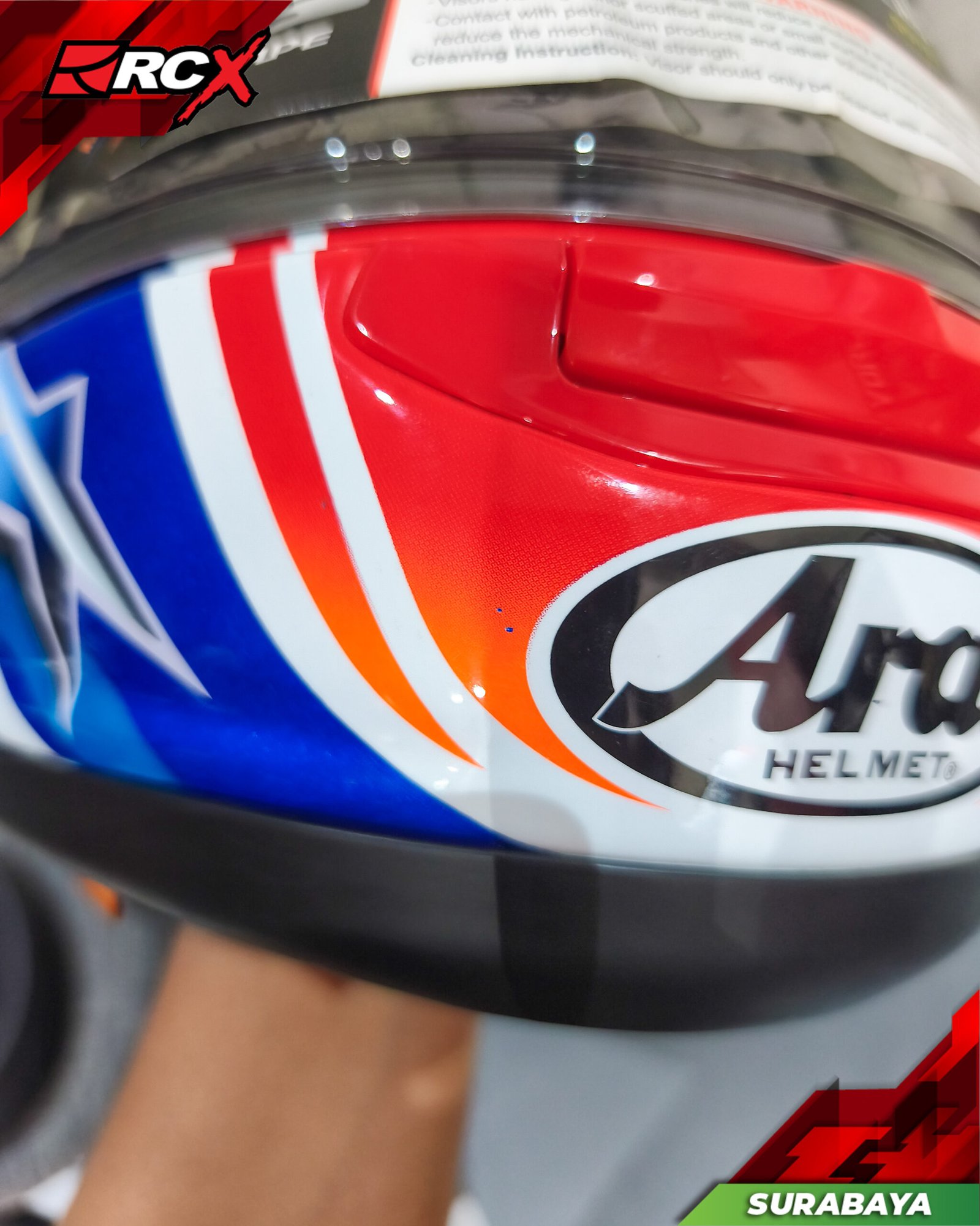 RCX Helm Preloved Arai RX7X Nakano Red 03 size XL - Image 9