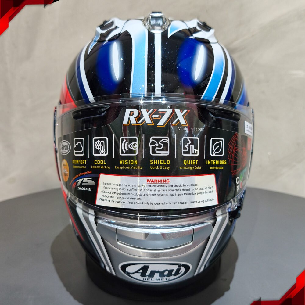 RCX Helm Preloved Arai RX7X Nakano Shuriken Silver size L - Image 3