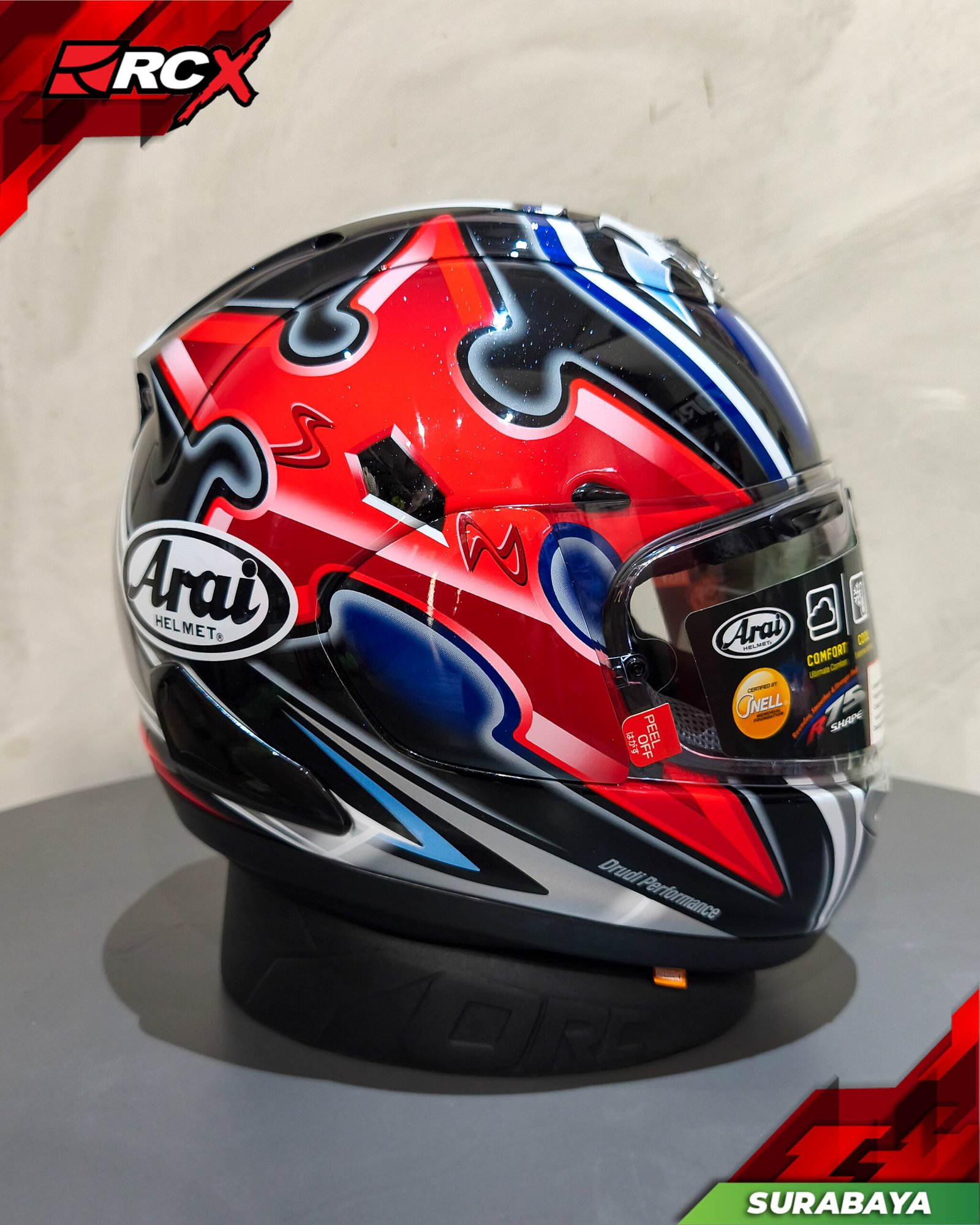 RCX Helm Preloved Arai RX7X Nakano Shuriken Silver size L - Image 2