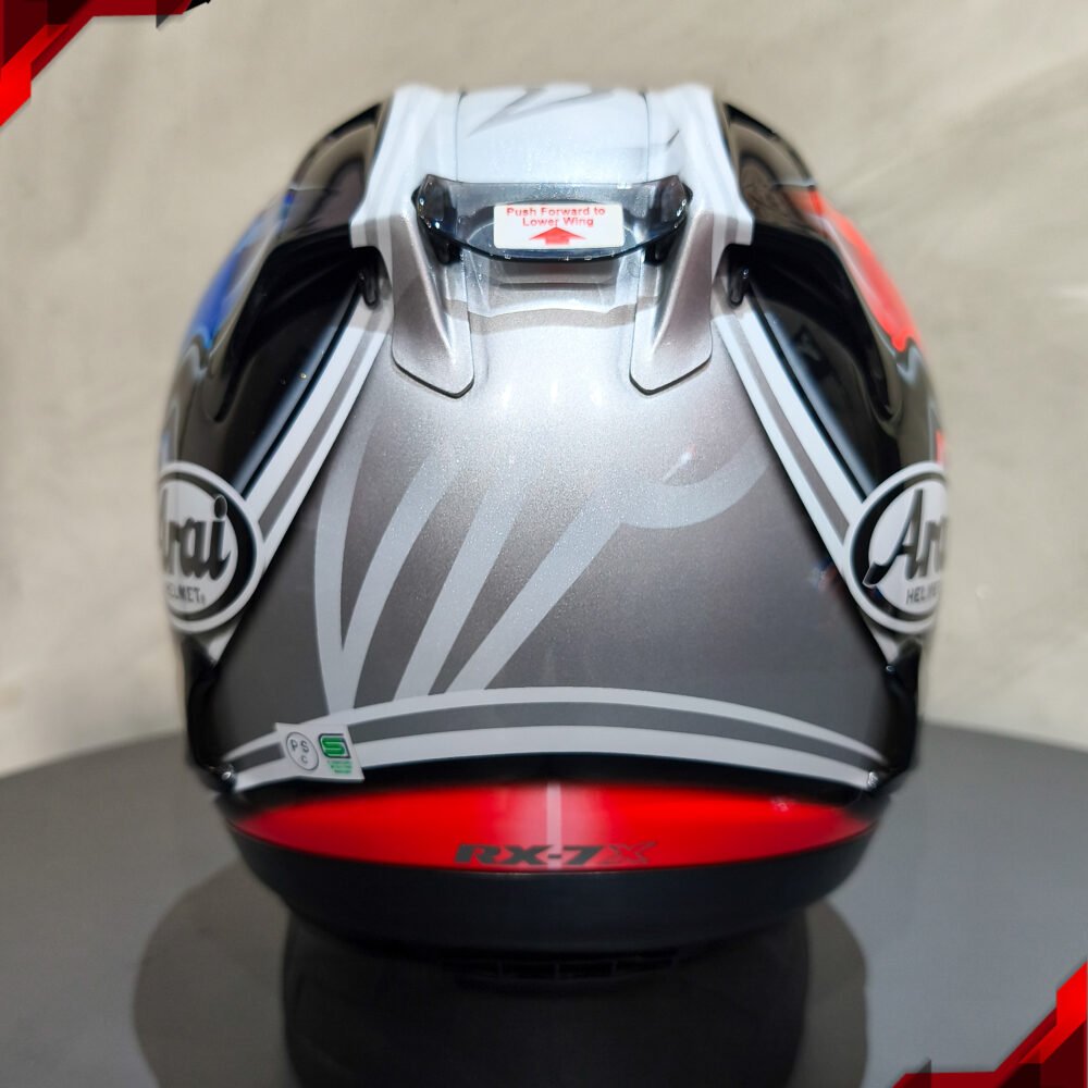 RCX Helm Preloved Arai RX7X Nakano Shuriken Silver size L - Image 4