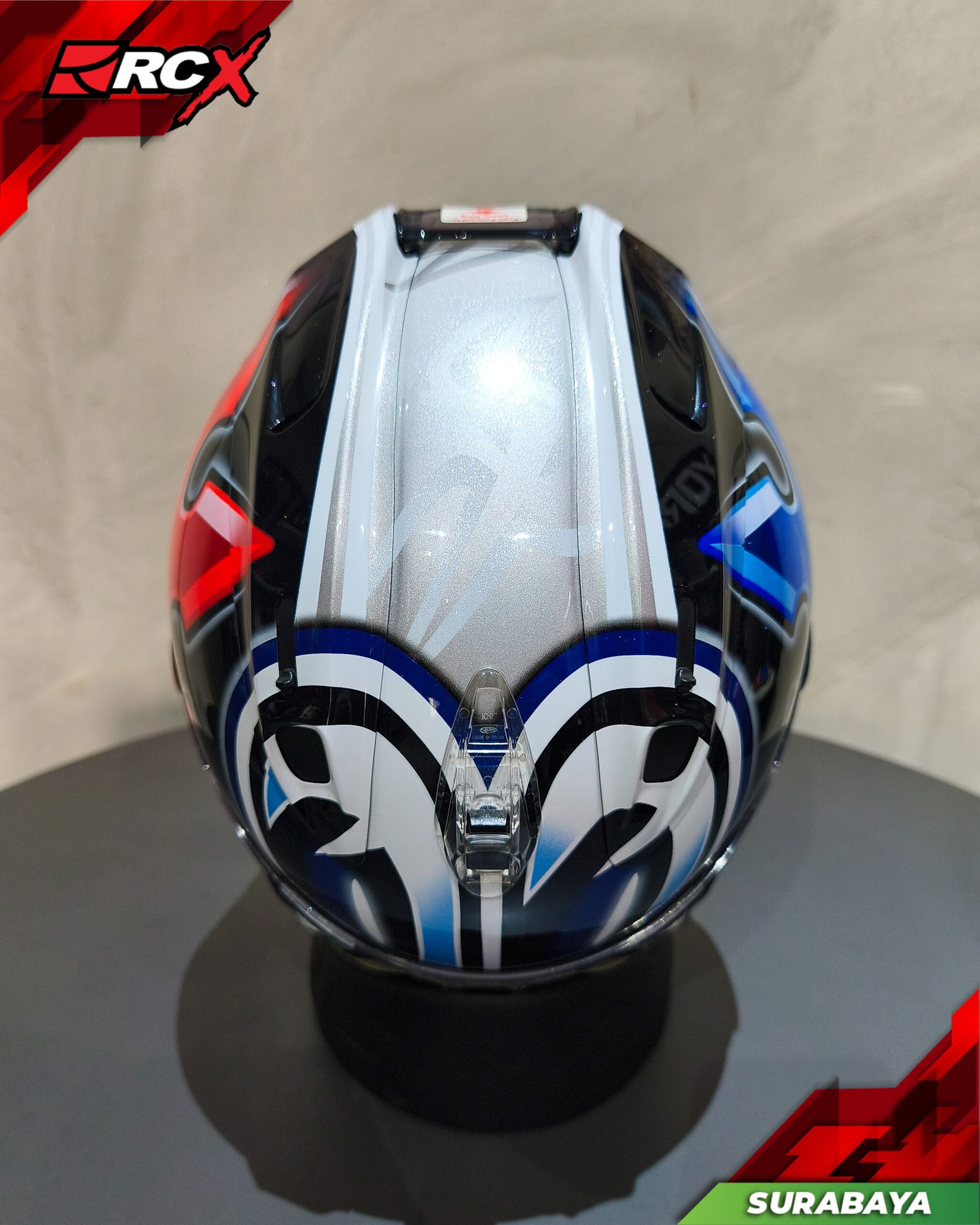 RCX Helm Preloved Arai RX7X Nakano Shuriken Silver size L - Image 7