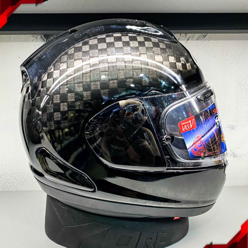 Alternative view of RCX Helm Preloved Arai RX7X SRC Carbon Gloss size L