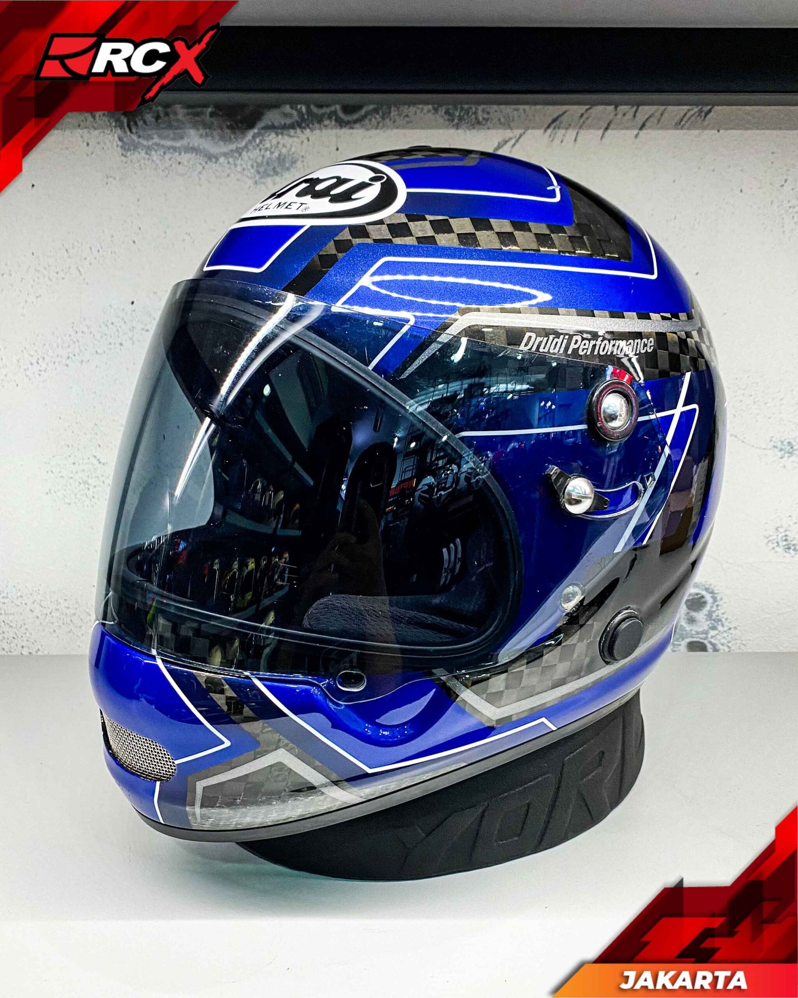 RCX Helm Preloved Arai AH 1016 RC Curve Blue size XS