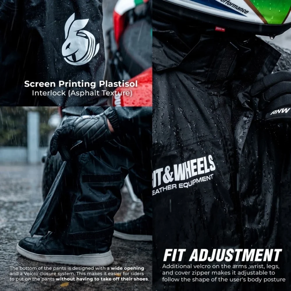 Rabbit and Wheels Norve Black Raincoat - Image 2