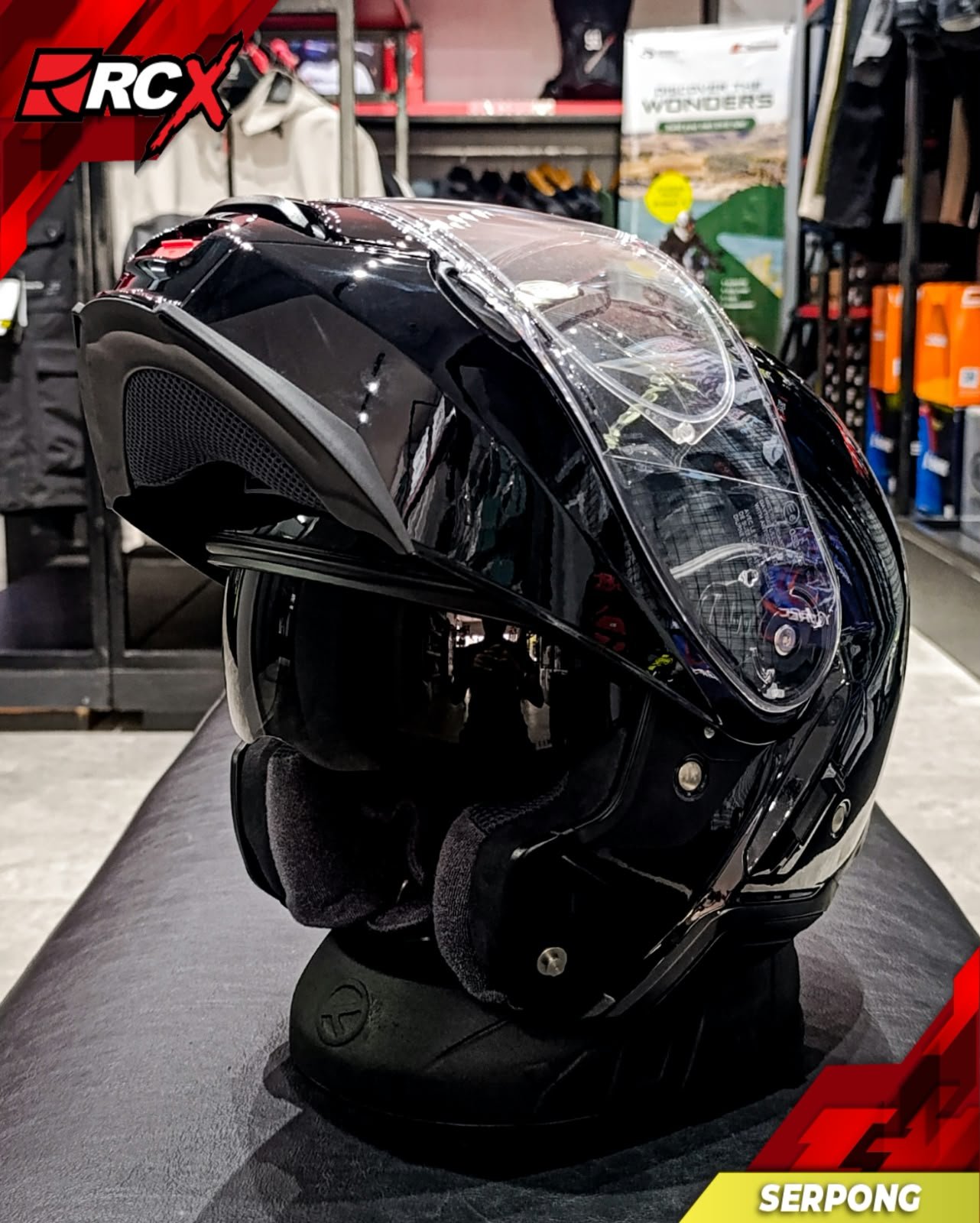 RCX HELM Preloved Shoei Neotec 2 Black Gloss - Image 2
