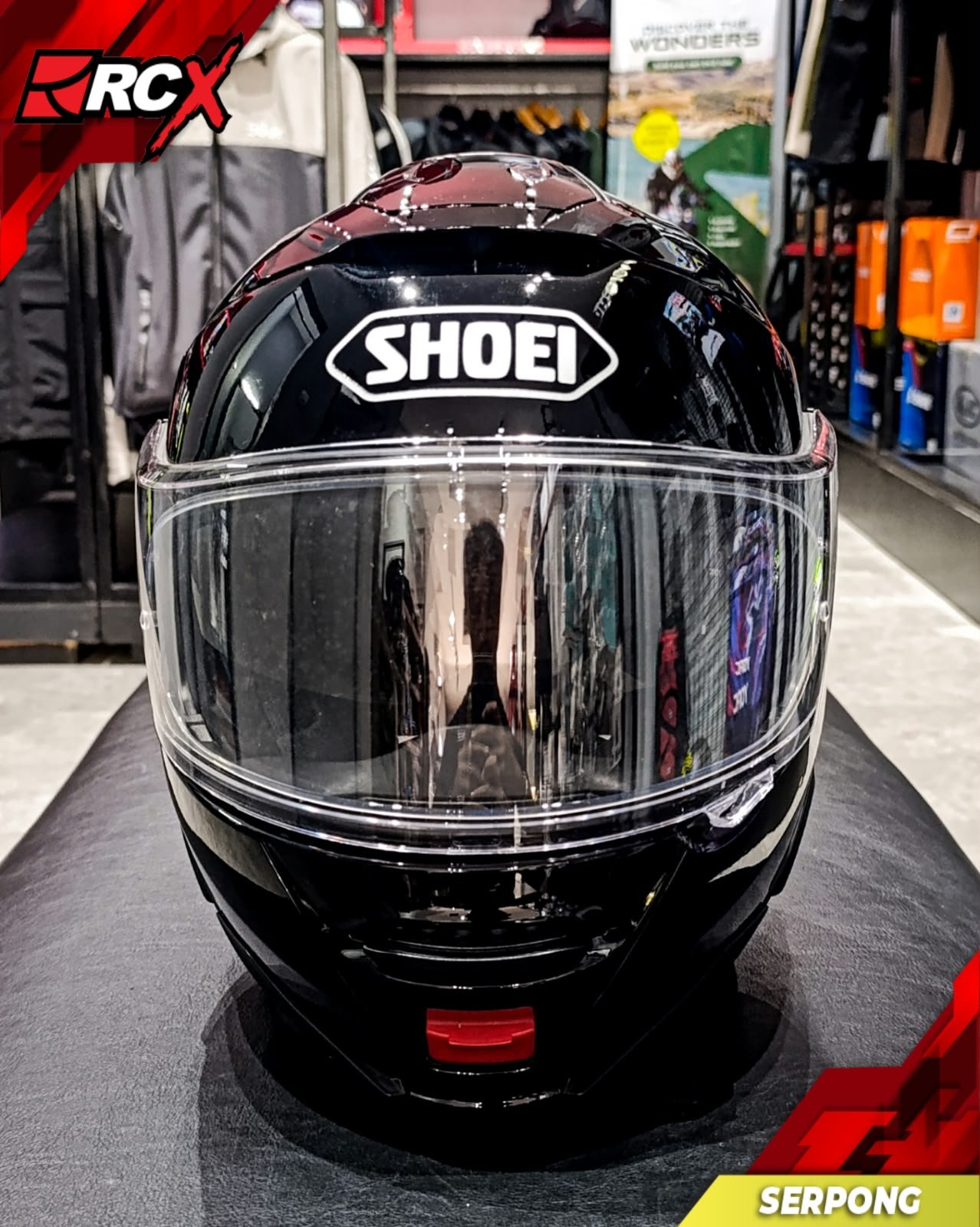RCX HELM Preloved Shoei Neotec 2 Black Gloss - Image 3