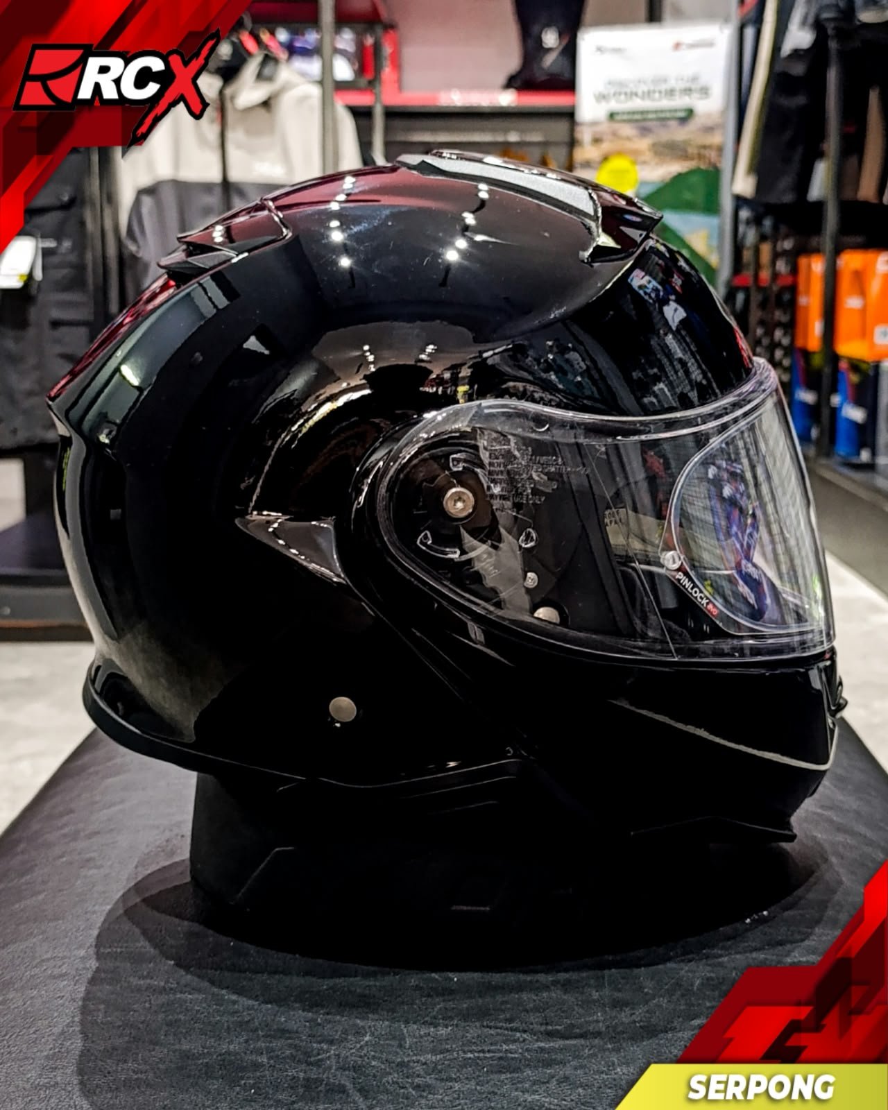 RCX HELM Preloved Shoei Neotec 2 Black Gloss - Image 4