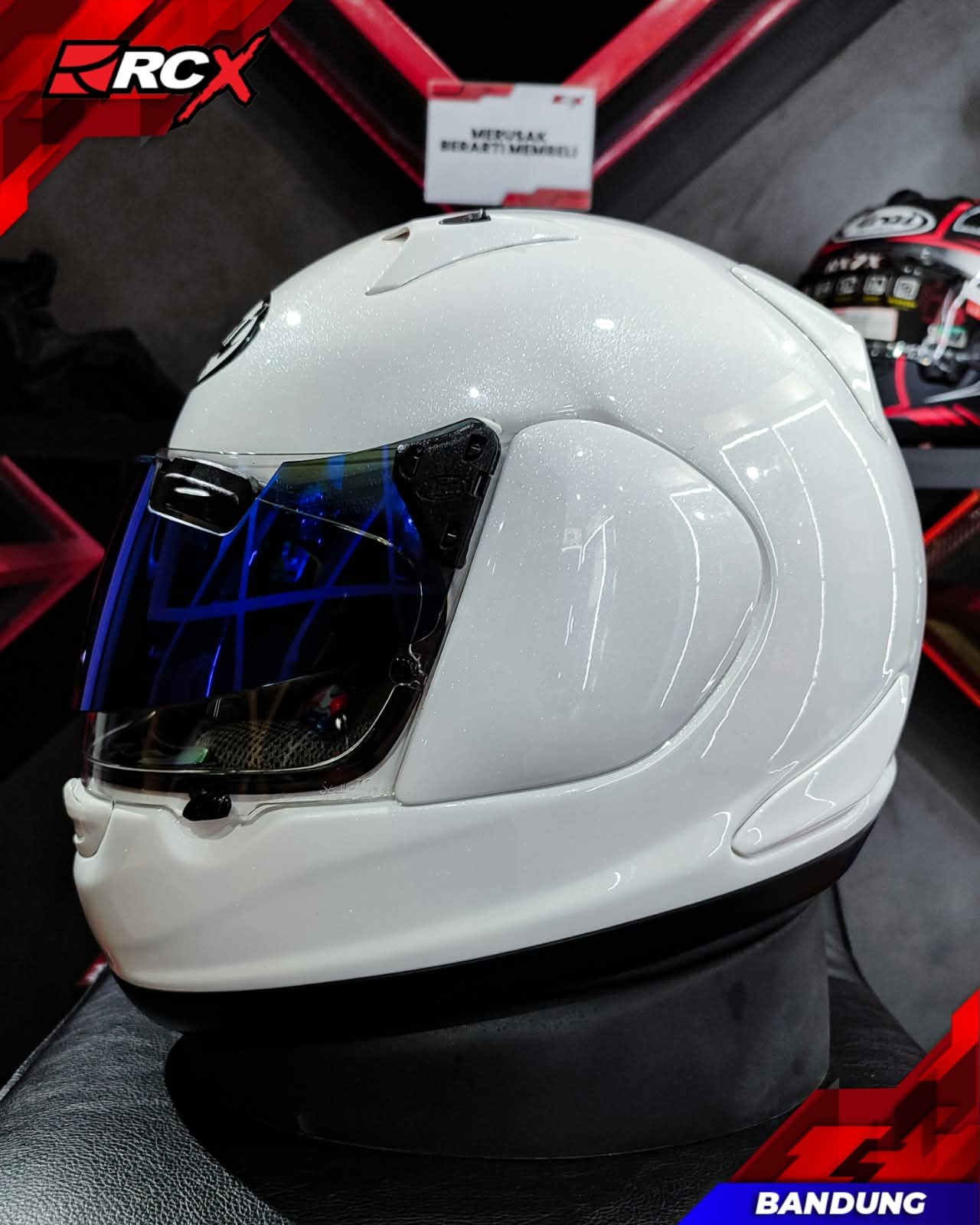 Helm Preloved Arai Astro-IQ Proshade Glass White Size L - Image 3