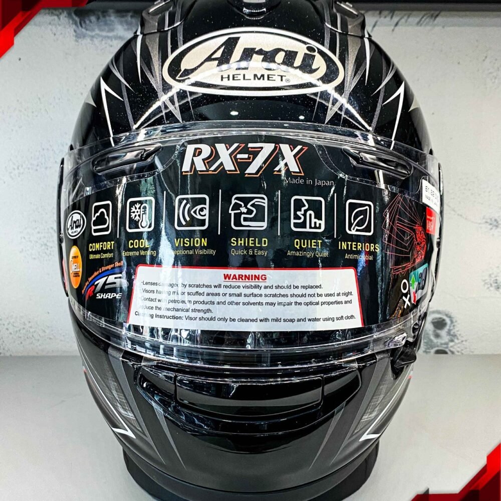 RCX Helm Preloved Arai RX7X Radical Black size XL - Image 3