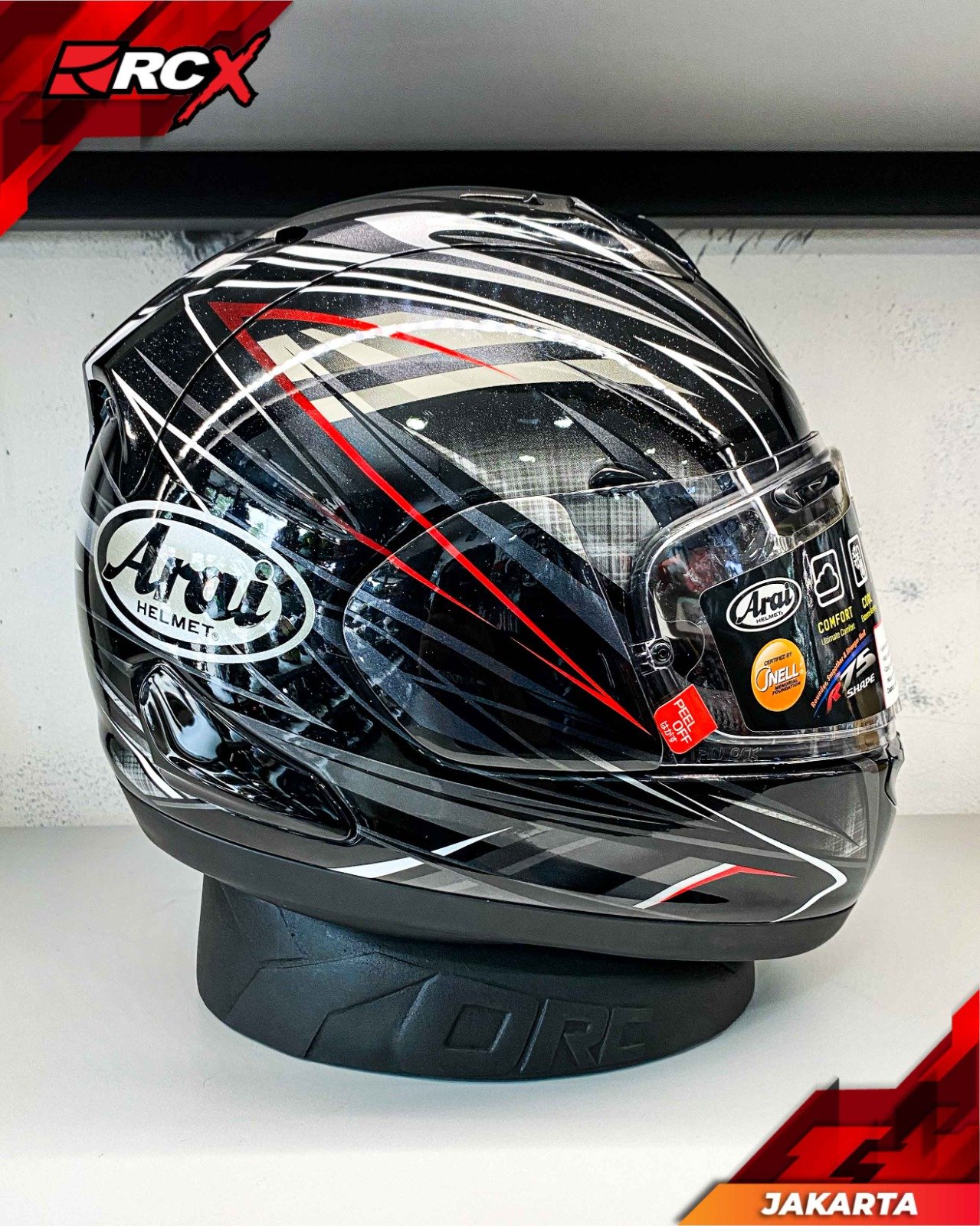 RCX Helm Preloved Arai RX7X Radical Black size XL - Image 2