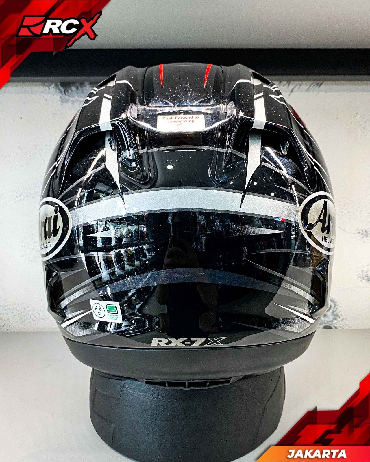 RCX Helm Preloved Arai RX7X Radical Black size XL - Image 4