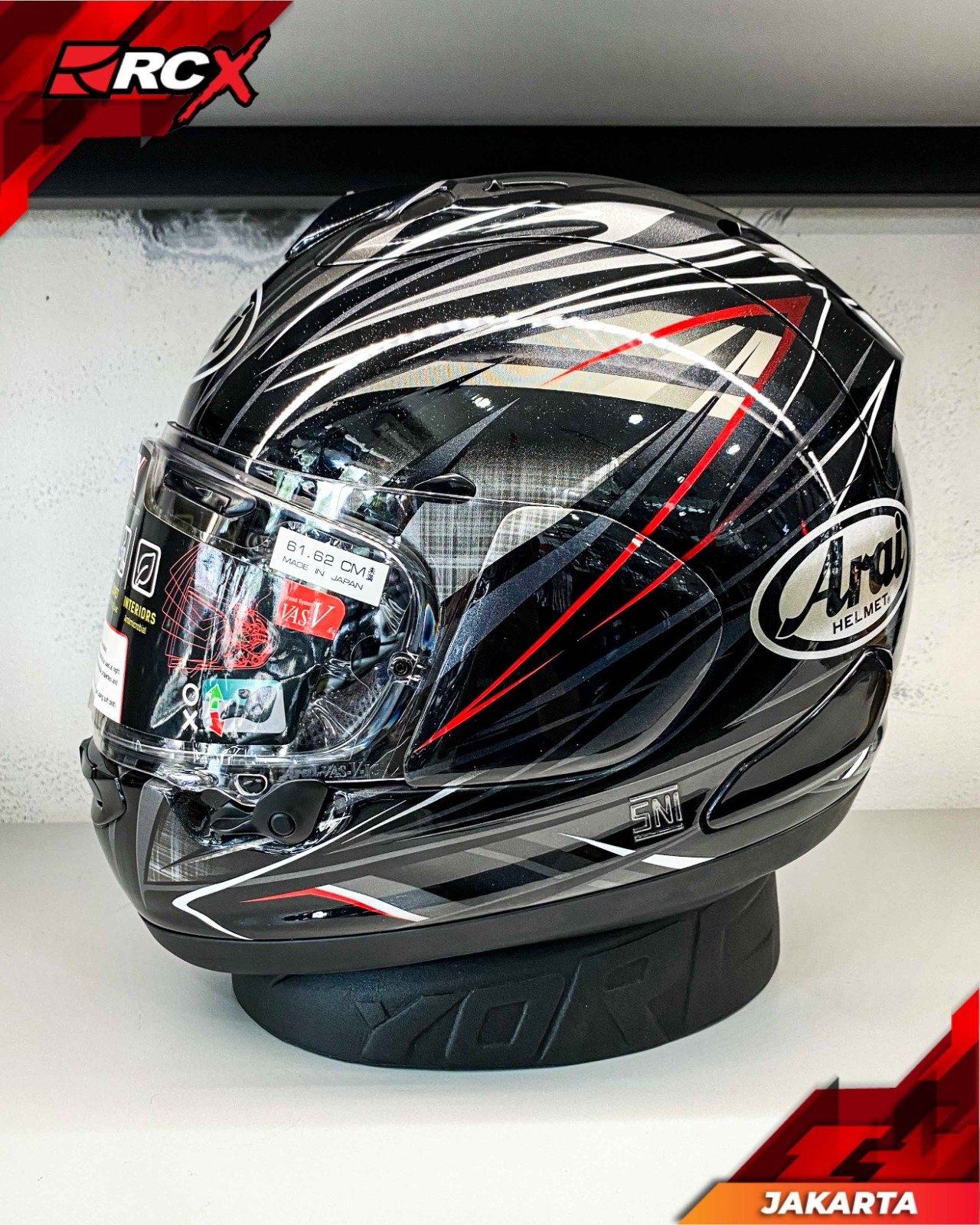 RCX Helm Preloved Arai RX7X Radical Black size XL - Image 5