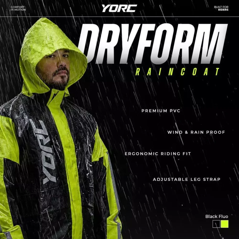 Alternative view of YORC B09-26 Dryform Black Fluo Raincoat