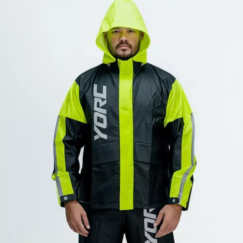 YORC B09-26 Dryform Black Fluo Raincoat - Image 3