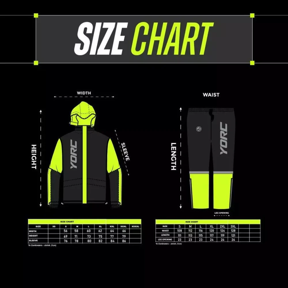 YORC B09-26 Dryform Black Fluo Raincoat - Image 5
