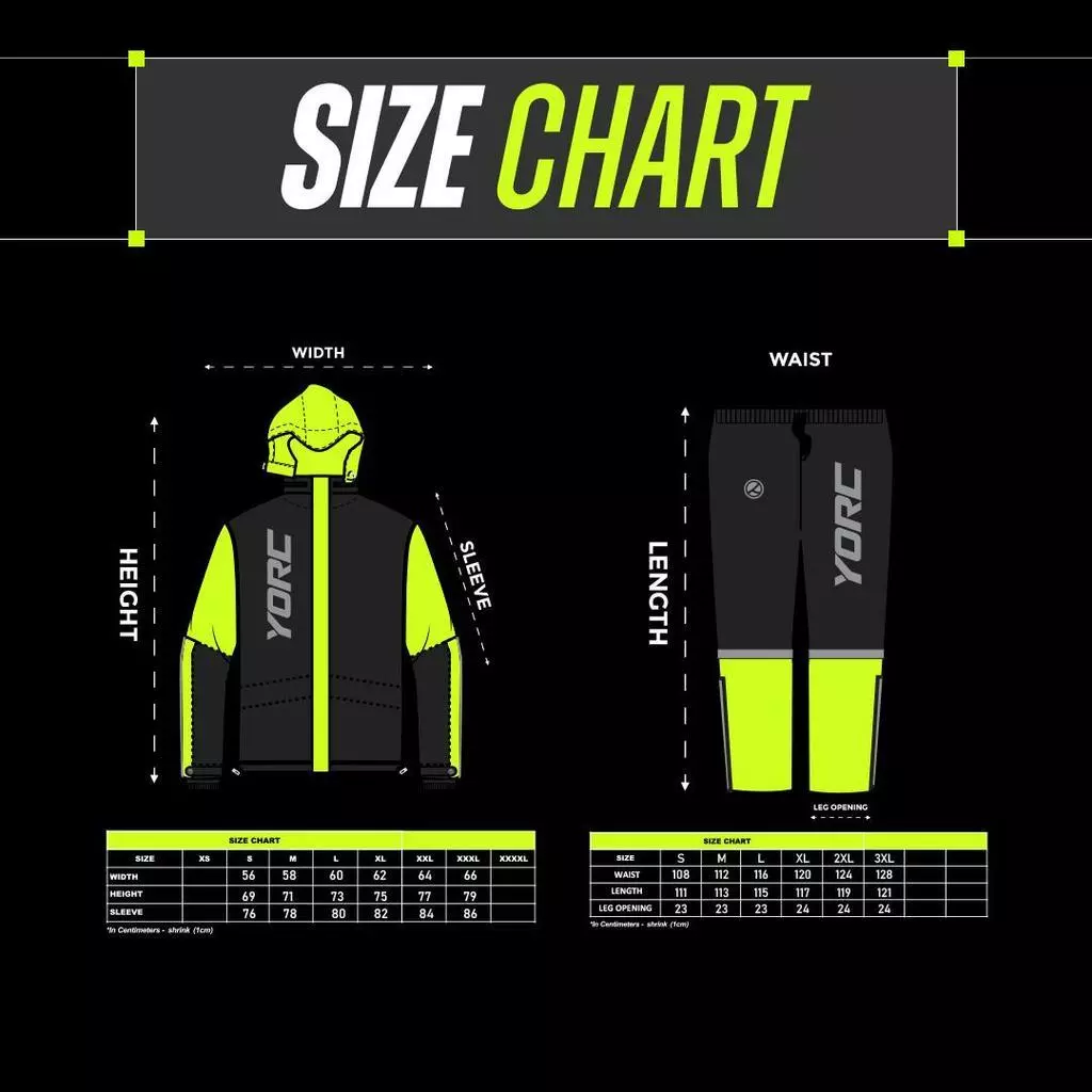YORC B09-26 Dryform Black Fluo Raincoat - Image 5